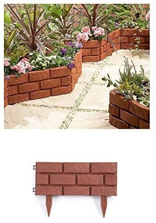 Living Accents - 4 PK Decorative Plastic Fences in brown (45cm x 18cm)