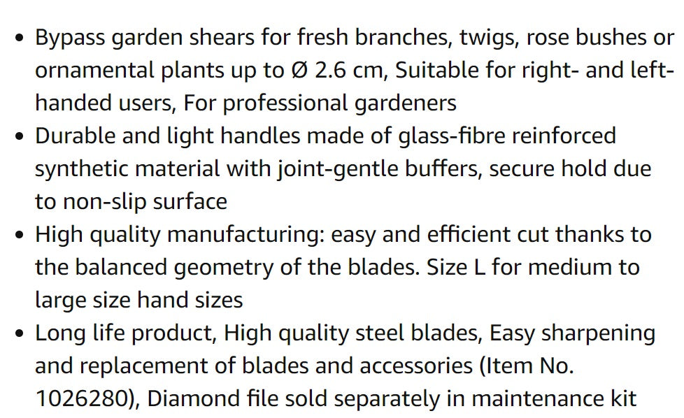 Fiskars Pruning shears, Large (PB-8), steel blades, Length: 21 cm, Black/Orange - Made in Finland