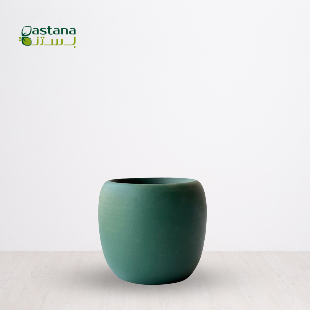 CERAMIC POT ( Dark green )