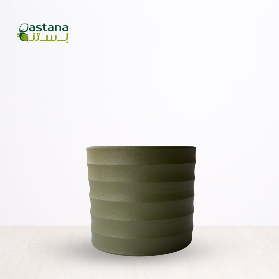 Fiber Cement Pot (Olive Green )