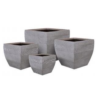 Polygon Shape Fiber Clay Pots - China