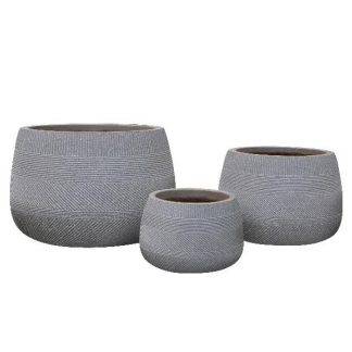 Round Shape Fiber Clay Pots - China