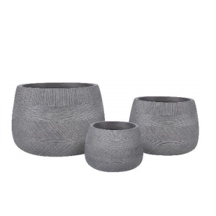 Round Shape Fiber Clay Pots - China