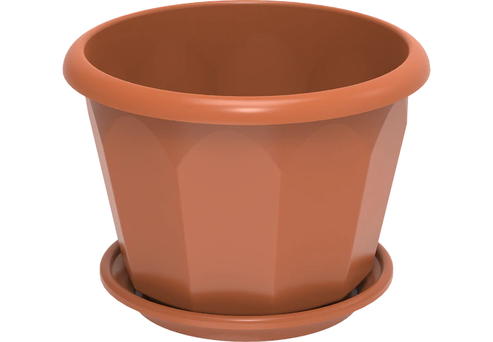 Hexagonal pot with Tray