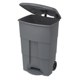 STEP-ON Waste Bin with Pedal & Wheels