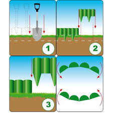 PalGarden garden palisade GREEN 2.5 m length - height 12.5 cm above soil surface- width 6 cm.