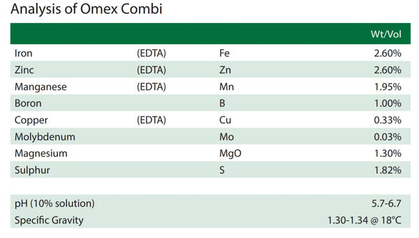 Omex Combi - Micro-nutrients- Organic  (1 Liter) Made in the UK