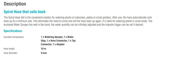 Gardena Spiral Hose Set-Gardena